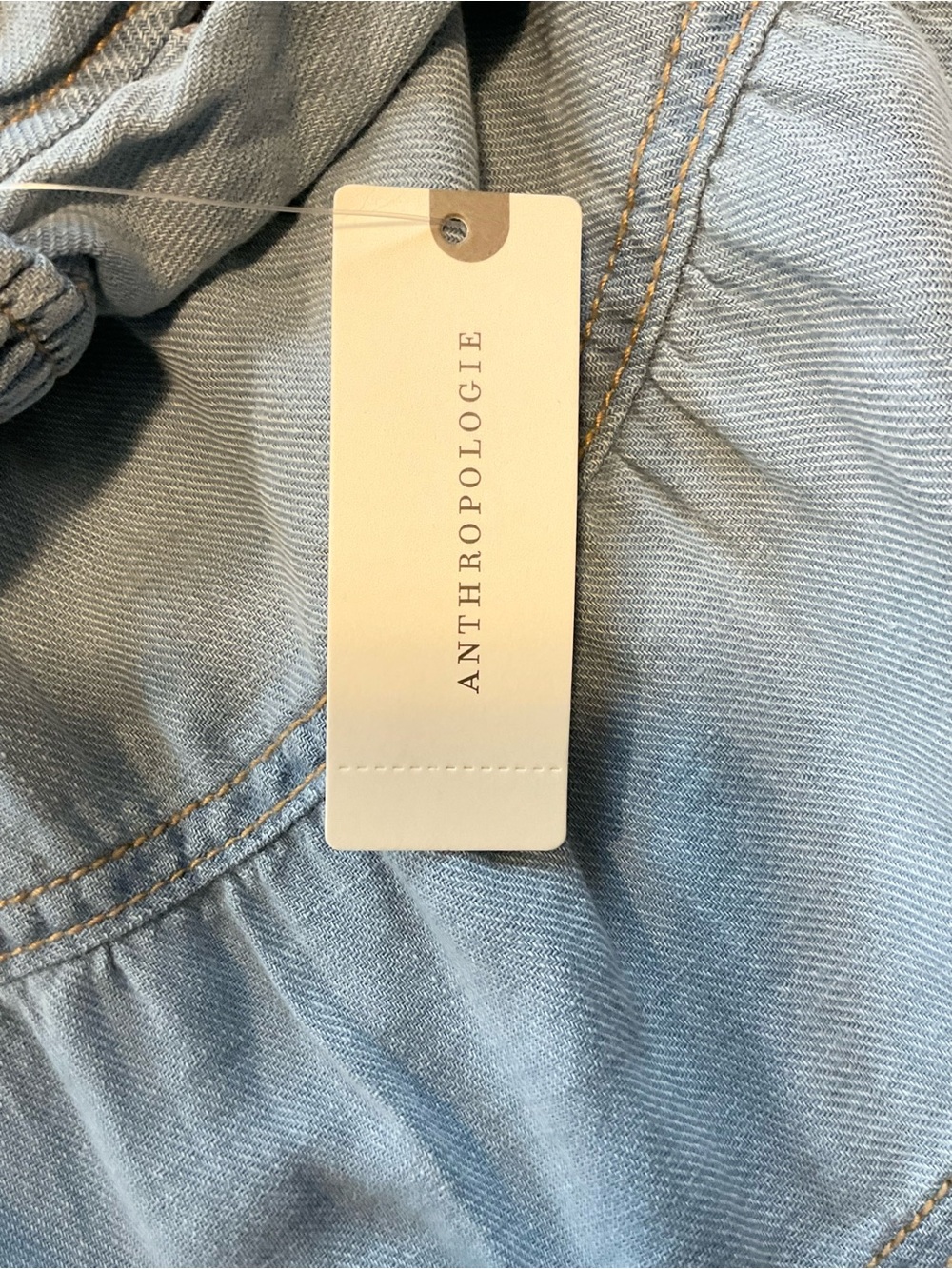 Anthropologie Pilcro Reese Smocked Light Blue Tiered Mini Skirt Size Medium NWT - Picture 12 of 15